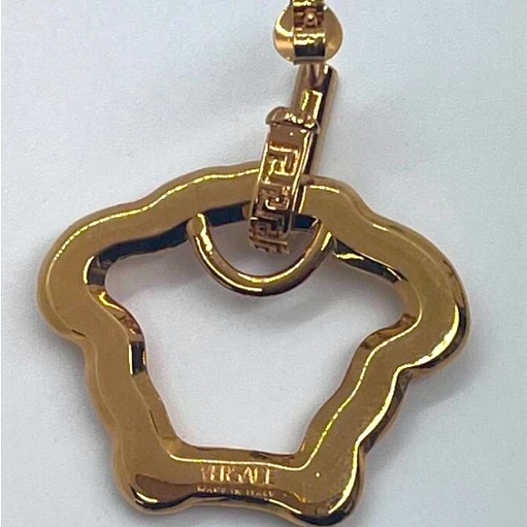 Versace Medusa Crystal Drop Hoop Earrings - 💖 - Picture 4 of 4